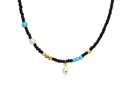 Black Pearl Eye Necklace