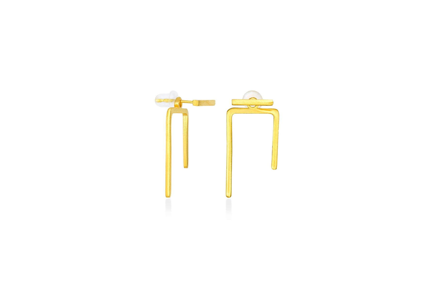Three Lines Ear Jacket Earrings