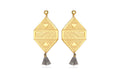 Double Triangle Philopappos Hill Engraving Earrings