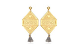 Double Triangle Philopappos Hill Engraving Earrings