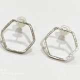 Hexagon Silver 925 Earrings