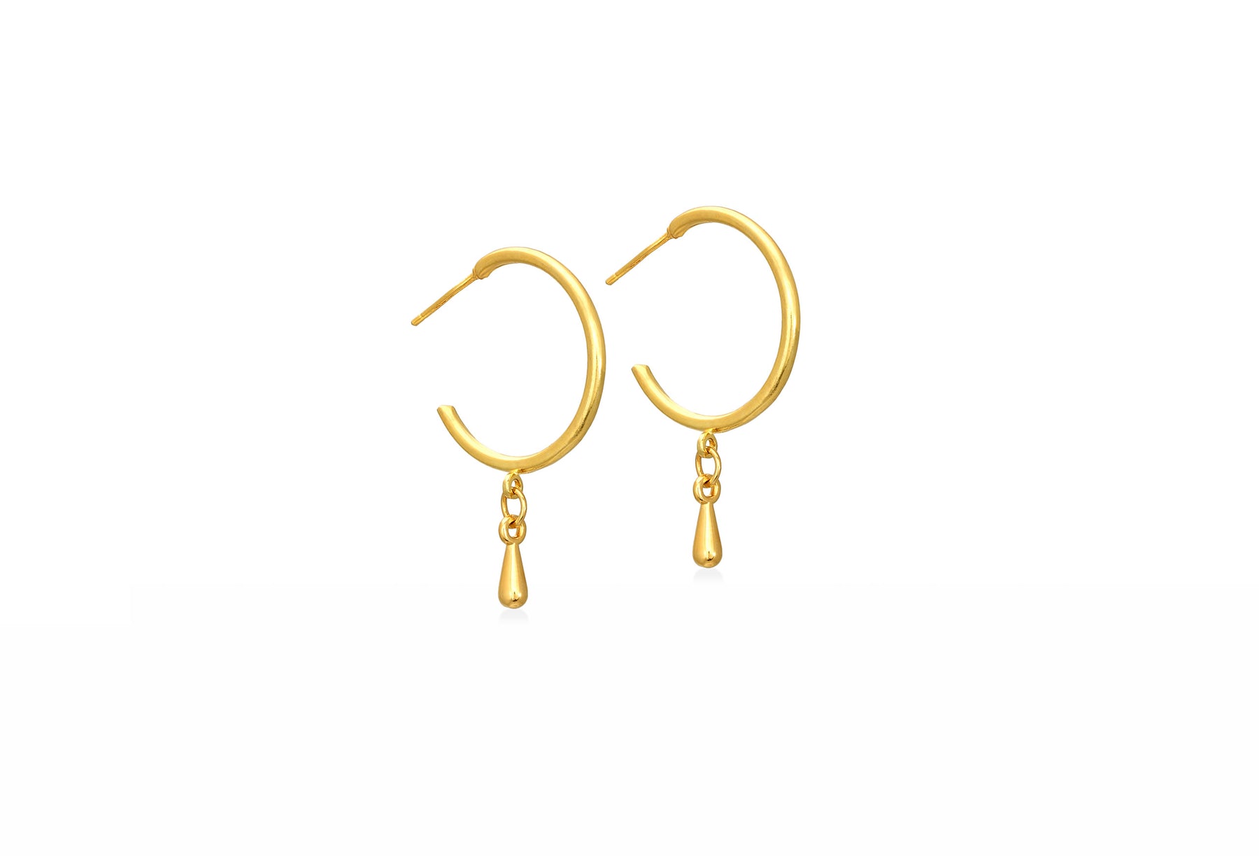 Summer Drops Silver Hoops