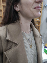 Dot and Circle Ear Jacket Earrings