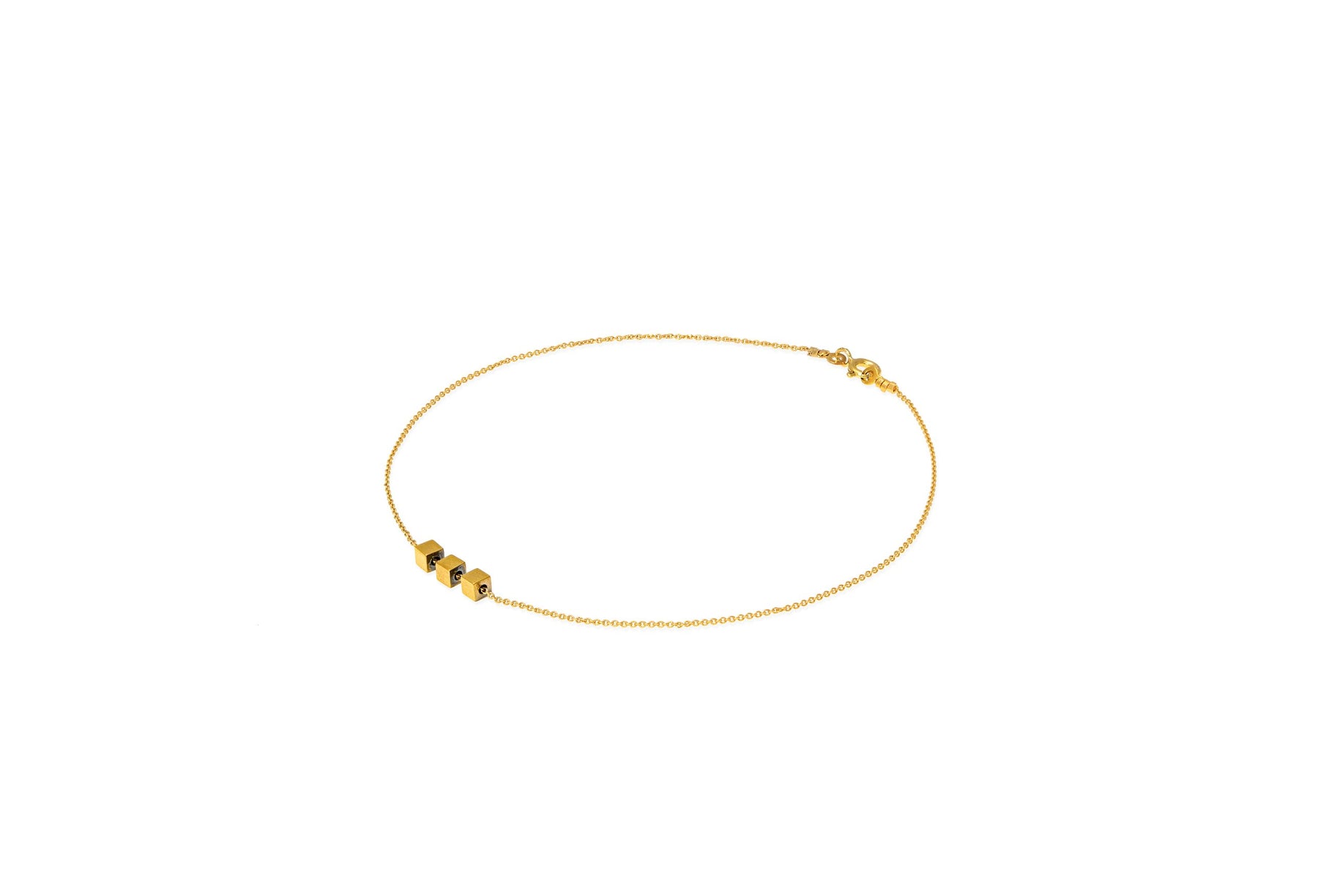 Hematite Stone Silver Anklet