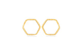 Hexagon Silver 925 Earrings