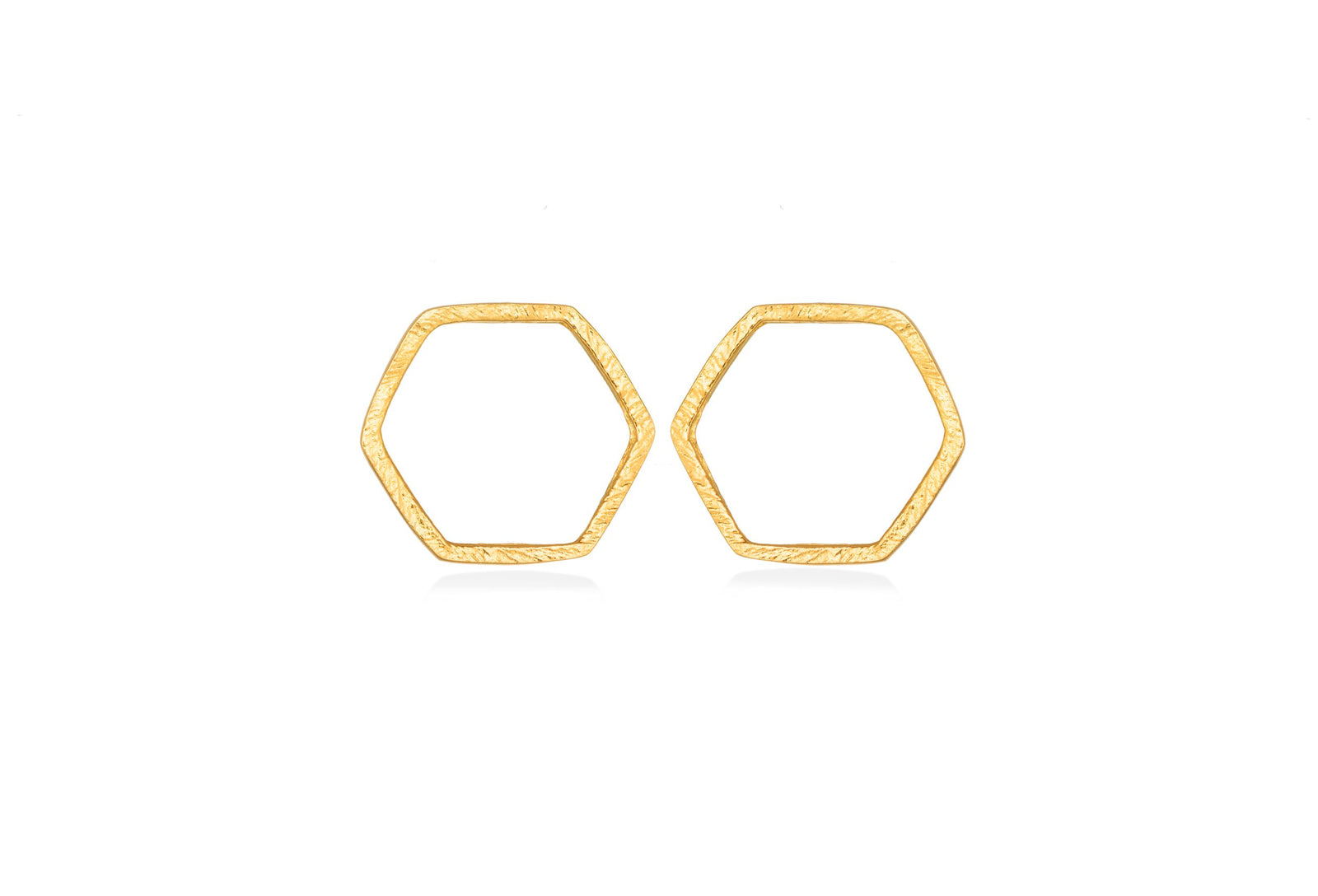 Hexagon Silver 925 Earrings