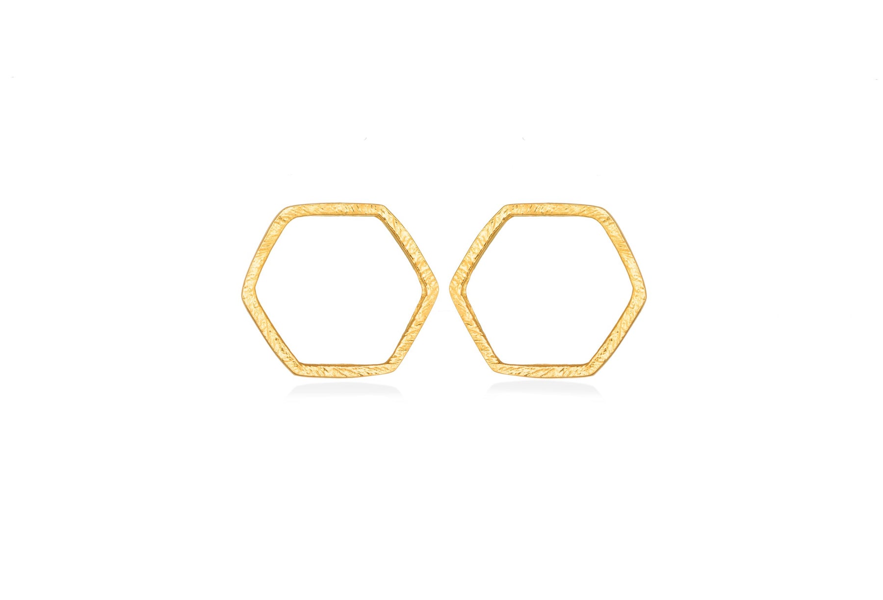 Hexagon Silver 925 Earrings