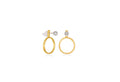 Dot and Circle Ear Jacket Earrings