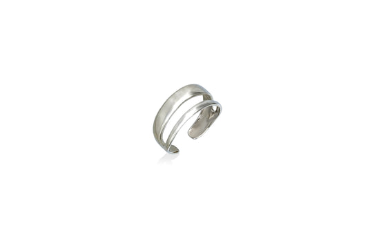 Different lines Silver Ring