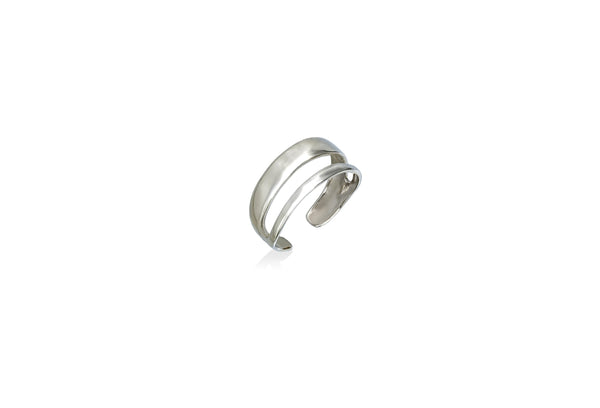 Different lines Silver Ring
