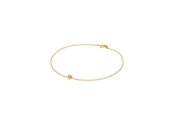 Lava Stone Silver Anklet