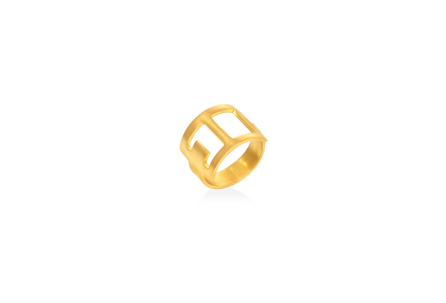 Amerika Square Silver Ring