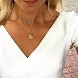 Ηammered Round Silver Necklace