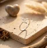 Heartbeat Silver Ring