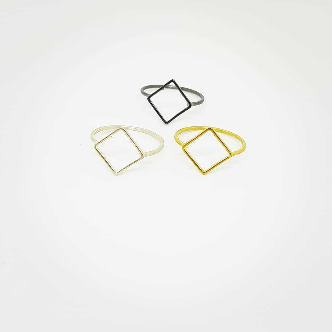 Square Silver Ring