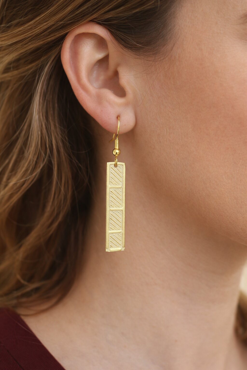 Parallel Philopappos Hill Engraving Earrings