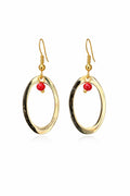 Elegant Bronze Round Openwork Earrings
