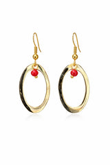 Elegant Bronze Round Openwork Earrings