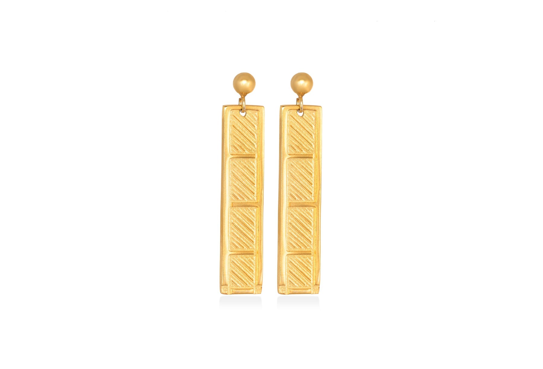 Pile Philopappos Hill Engraving Earrings