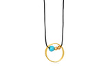 Round Blue Howlite Cotton Rope