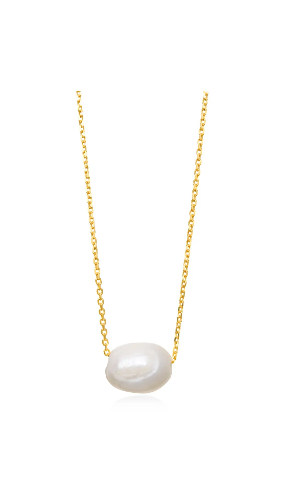 White Pearl Silver Necklace