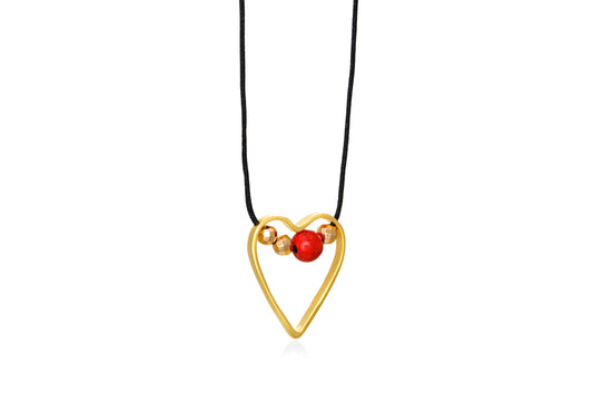 Howlite Heart Cotton Rope