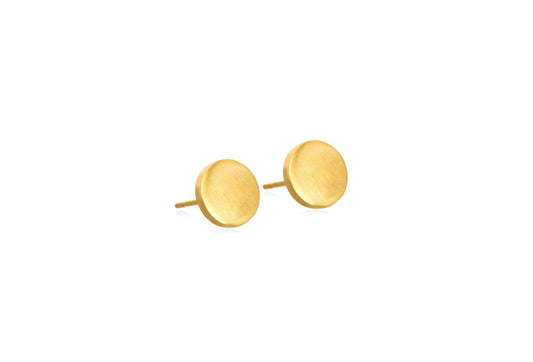 Round Small Silver Earrings
