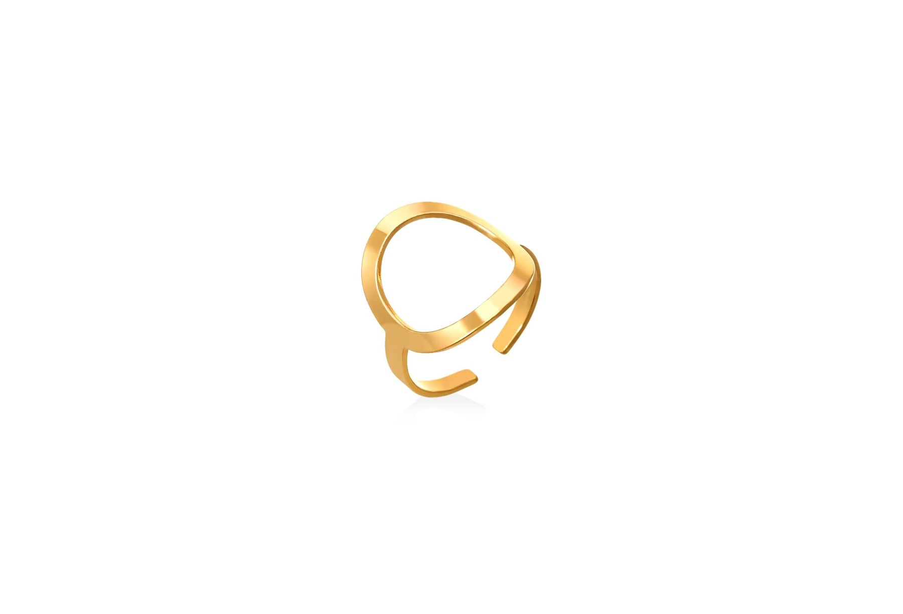 Oval Circle Open Silver Ring