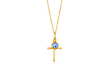 Blue eye Silver Cross