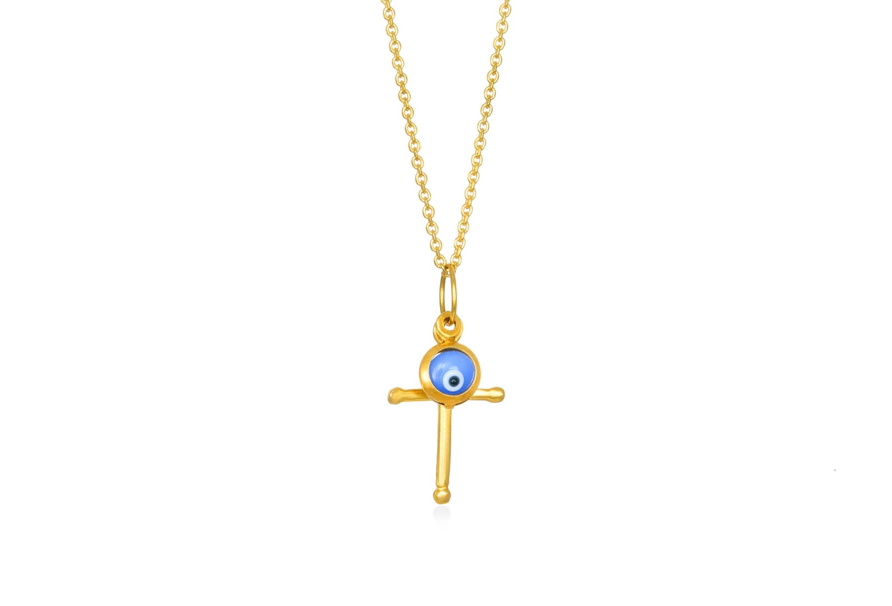 Blue eye Silver Cross