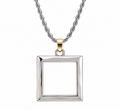 Silver Geometry – Κολιέ με Τετράγωνο από Ασήμι 925