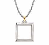 Silver Geometry – Κολιέ με Τετράγωνο από Ασήμι 925
