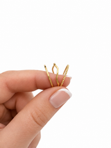 Three as Οne -Set of Three Rings  Line-Twisted-Wave