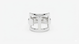 Amerika Square Silver Ring