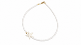 White Starfish Anklet – Χειροποίητο Βραχιόλι Ποδιού 25 εκ.