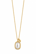 ✨ Κολιέ «Pearl Frame» – Ατσάλι