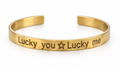 Βραχιόλι «Lucky You ★ Lucky Me» – Επιχρυσωμένος Μπρούτζος