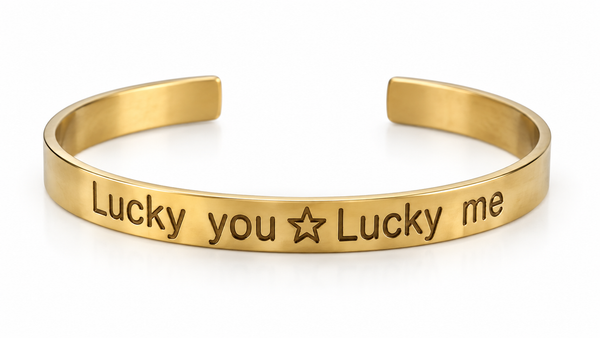 Βραχιόλι «Lucky You ★ Lucky Me» – Επιχρυσωμένος Μπρούτζος