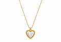 ✨ Golden Pearl Heart – Ατσάλινο Κολιέ Καρδιά