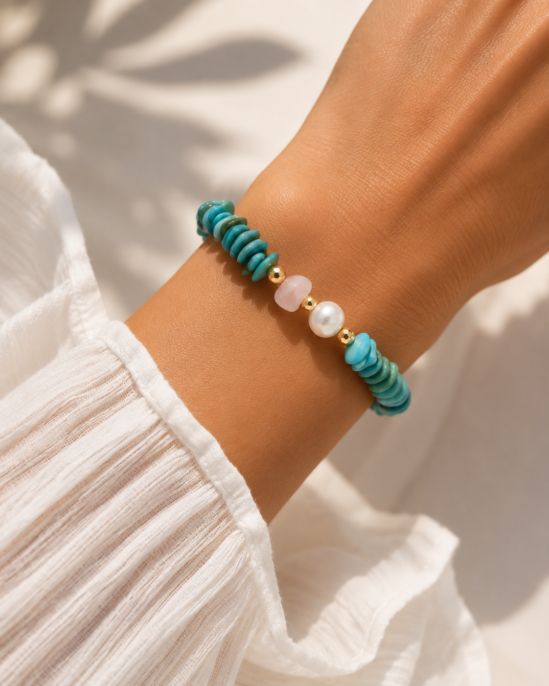 Shell & Pearl Bracelet – Χειροποίητο Βραχιόλι με Κοχύλι