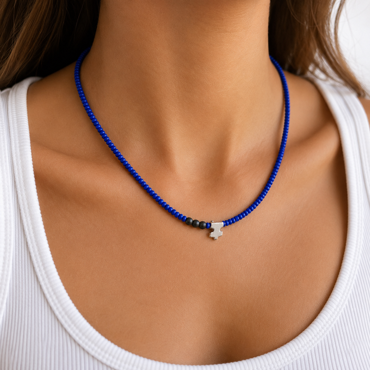 Summer Necklace με Ασημένιο Στοιχείο 925