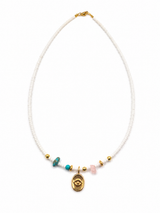 🧿 Summer Eye Necklace – Χειροποίητο Κολιέ με Μάτι