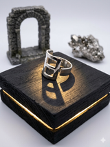 Amerika Square Silver Ring