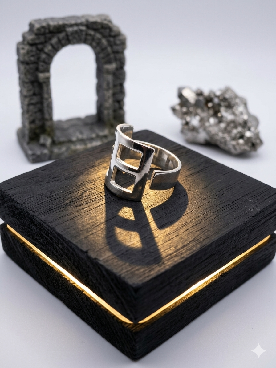 Amerika Square Silver Ring