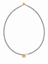 Crystal Heart Necklace – Χειροποίητο Κολιέ με Κρυσταλλάκια, Φυσικό Μαργαριτάρι & Επιχρυσωμένη Καρδιά από Ασήμι 925