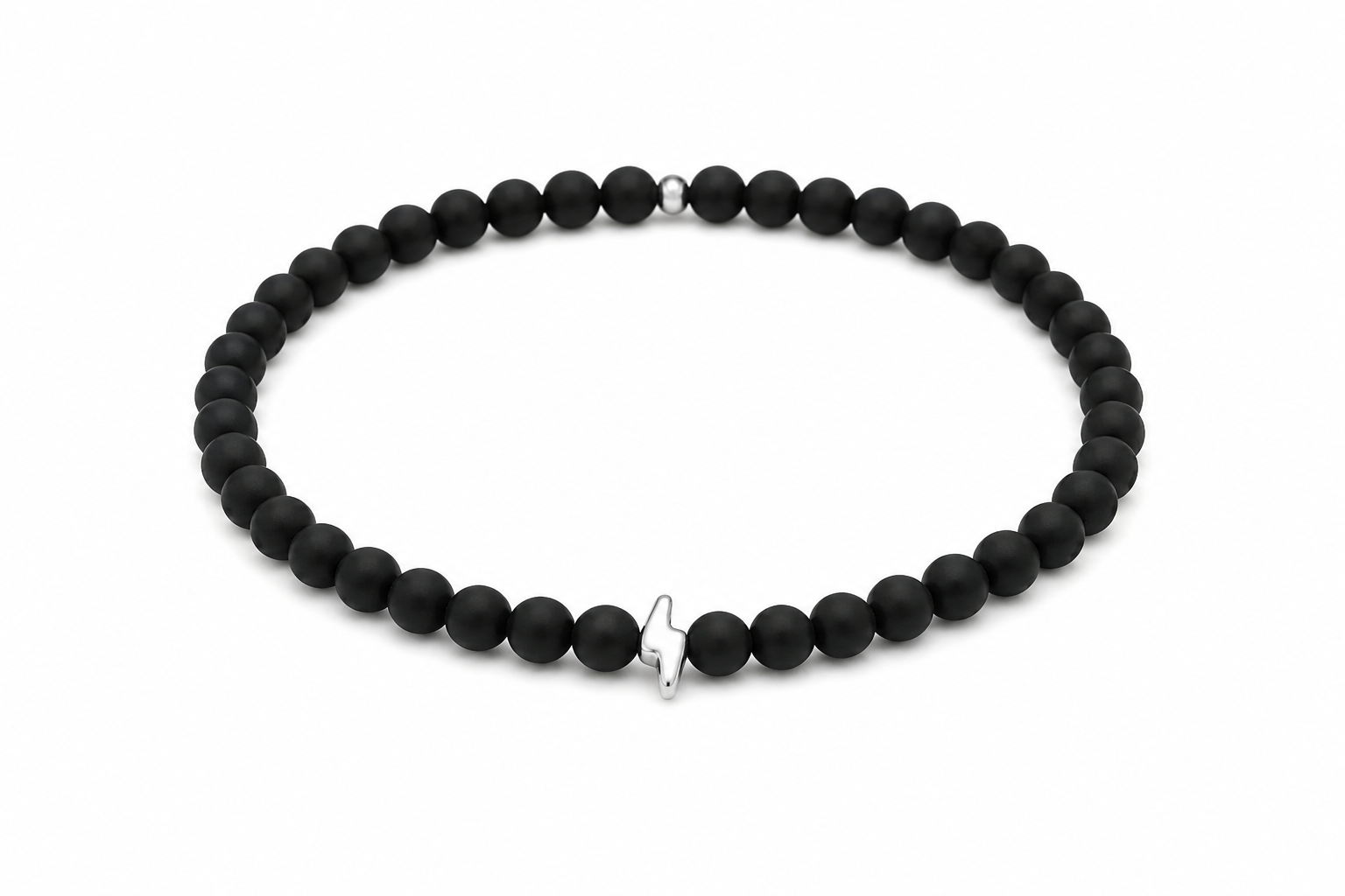 Ανδρικό Βραχιόλι Black Hematite Lightning