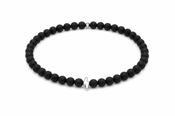 Ανδρικό Βραχιόλι Black Hematite Lightning