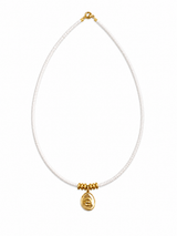 Eye Summer Necklace – Χειροποίητο Κολιέ με Χρυσό Στοιχείο Μάτι