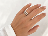 Parallel Lines Silver Ring
