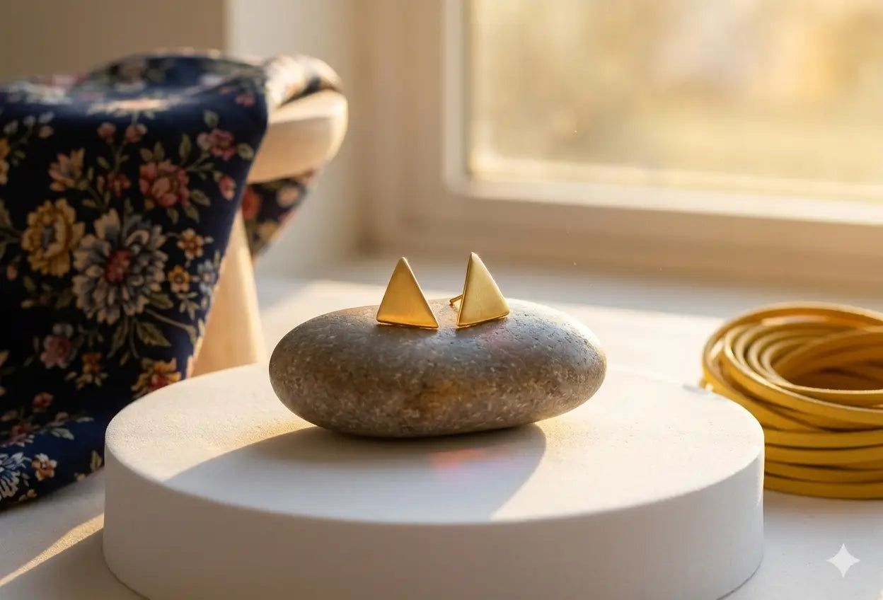 Triangle Silver Earrings